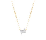 Up Down Pear Shape Diamond Necklace