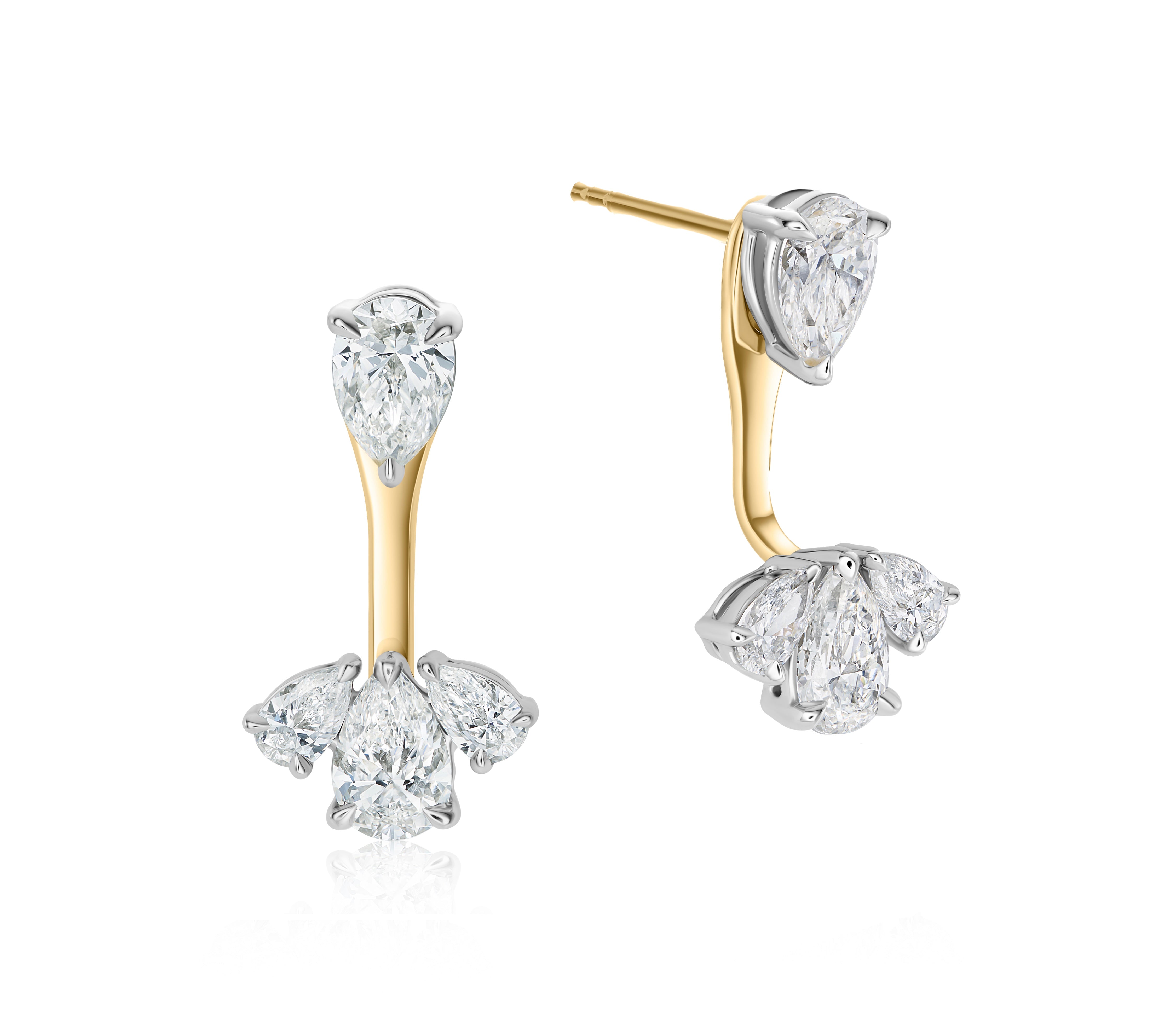Diamond Stud Triple Pear Enhancers