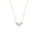 Graduated Pear Shape Diamond Five Pear Necklace