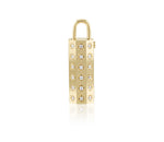 33 mm Diamond Octagon Lock Pendant