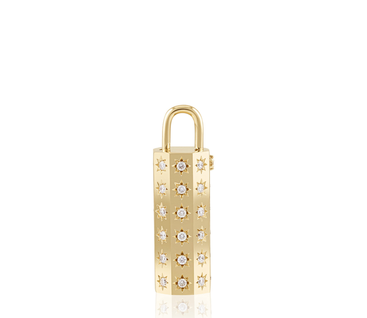 33mm Diamond Octagon Lock Pendant
