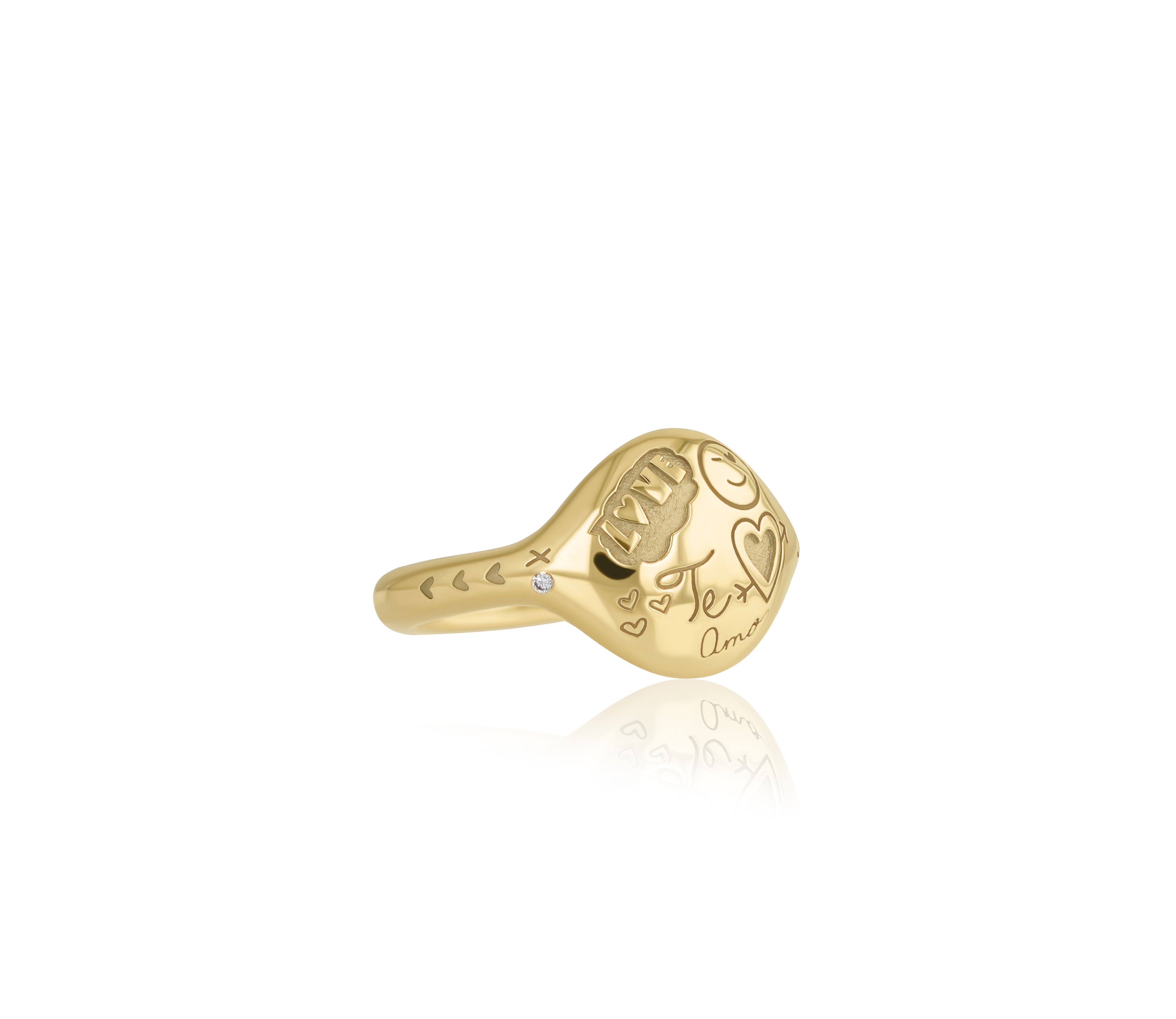 Diamond Love Languages Signet Ring