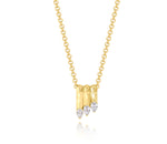 Three Pear Shape Diamond Necklace