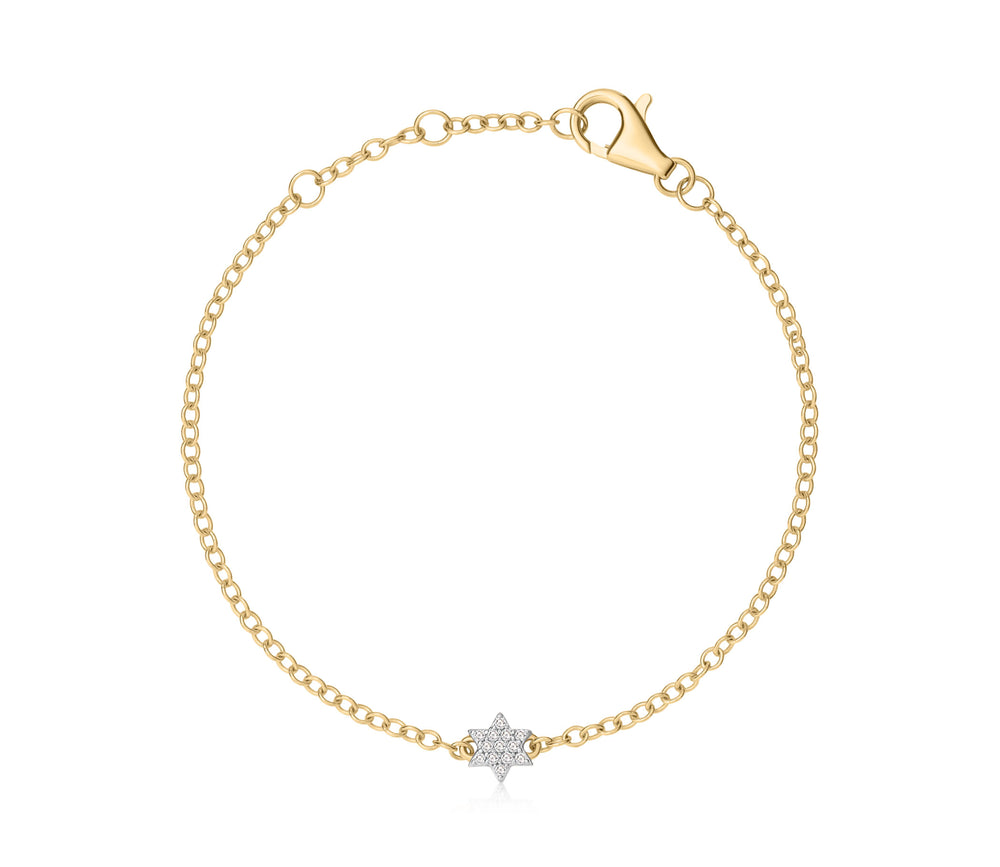 Inifnity Star Of David Chain Bracelet