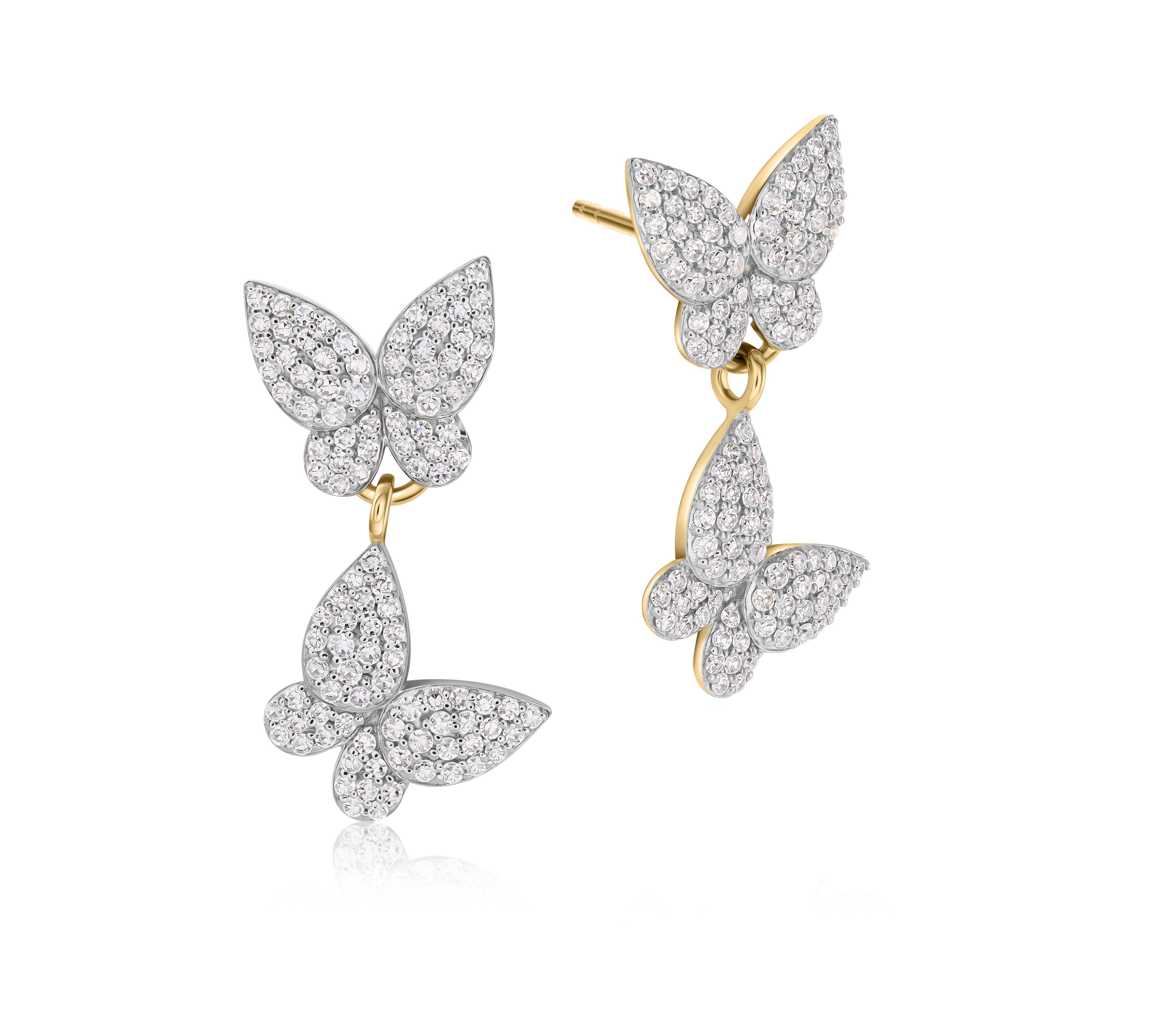 Double Butterfly Studs