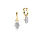 Mini Infinity Hamsa Huggies