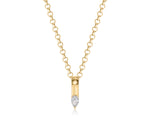 Pear Knife Bale Diamond Necklace