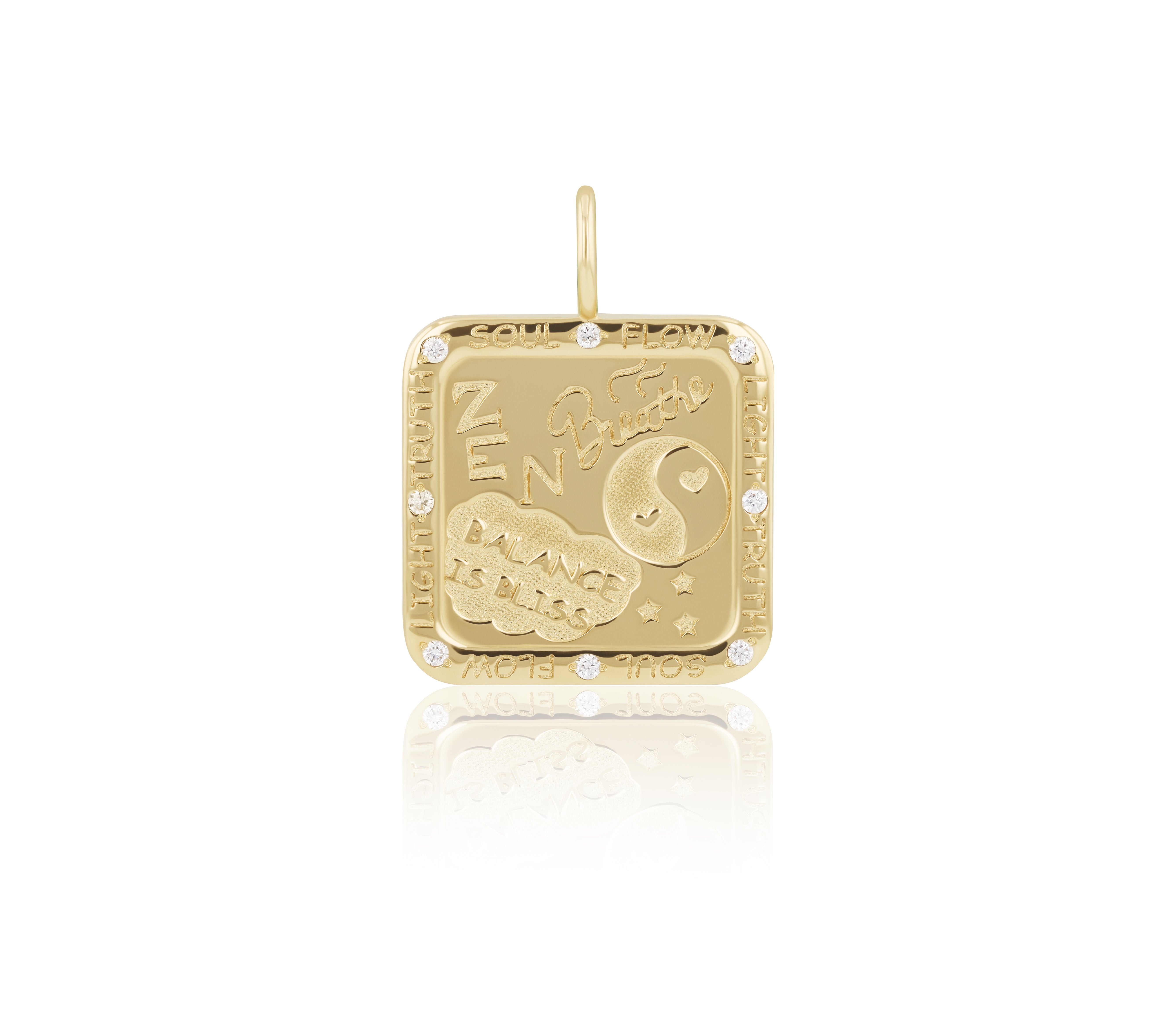 Breathe Square Love Languages Pendant