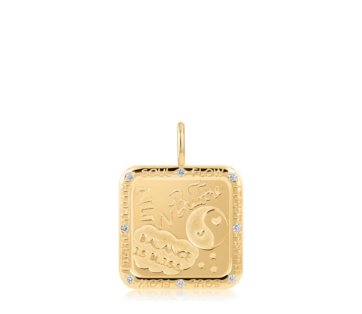 Breathe Square Love Languages Pendant