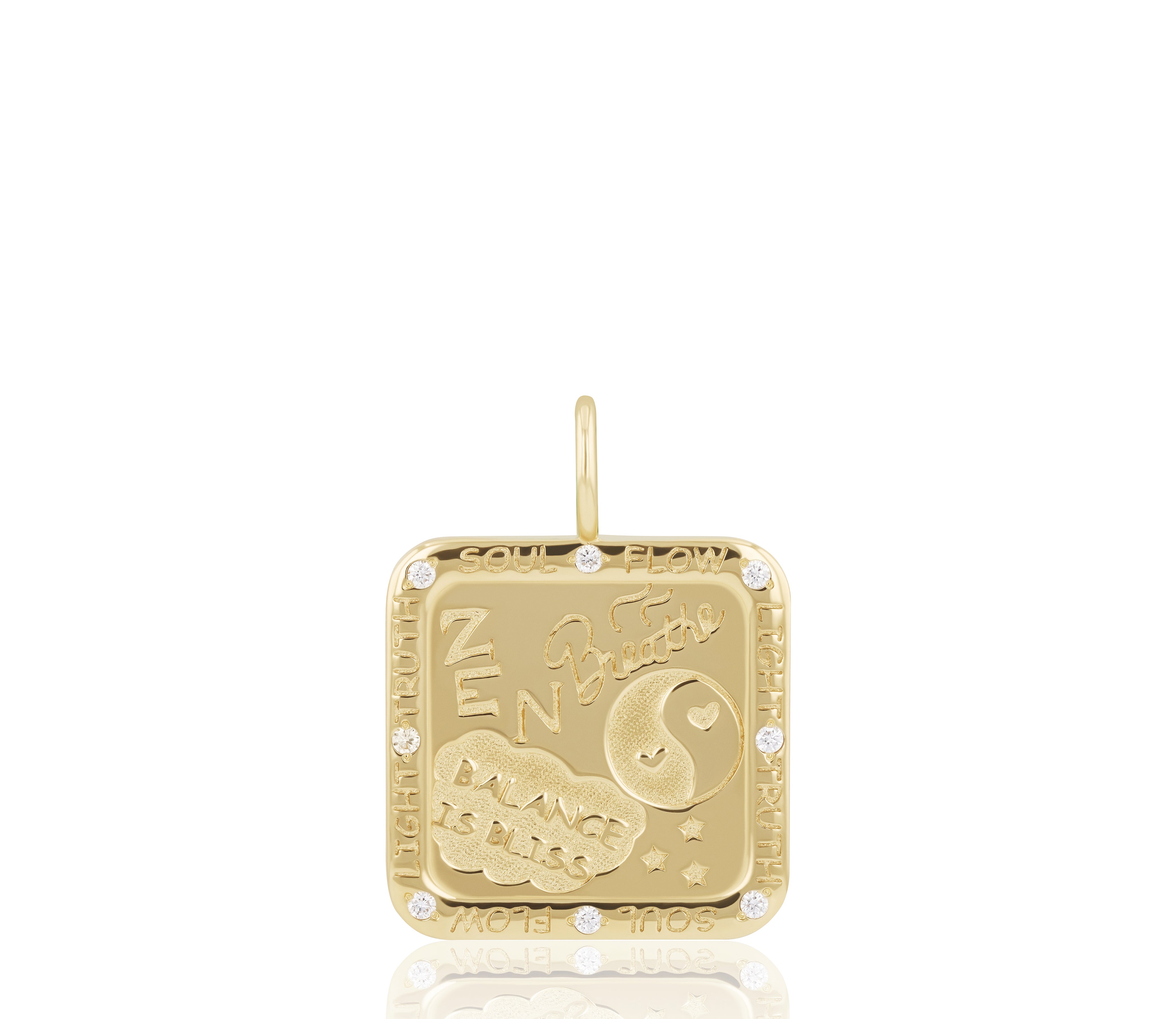 Breathe Square Love Languages Pendant