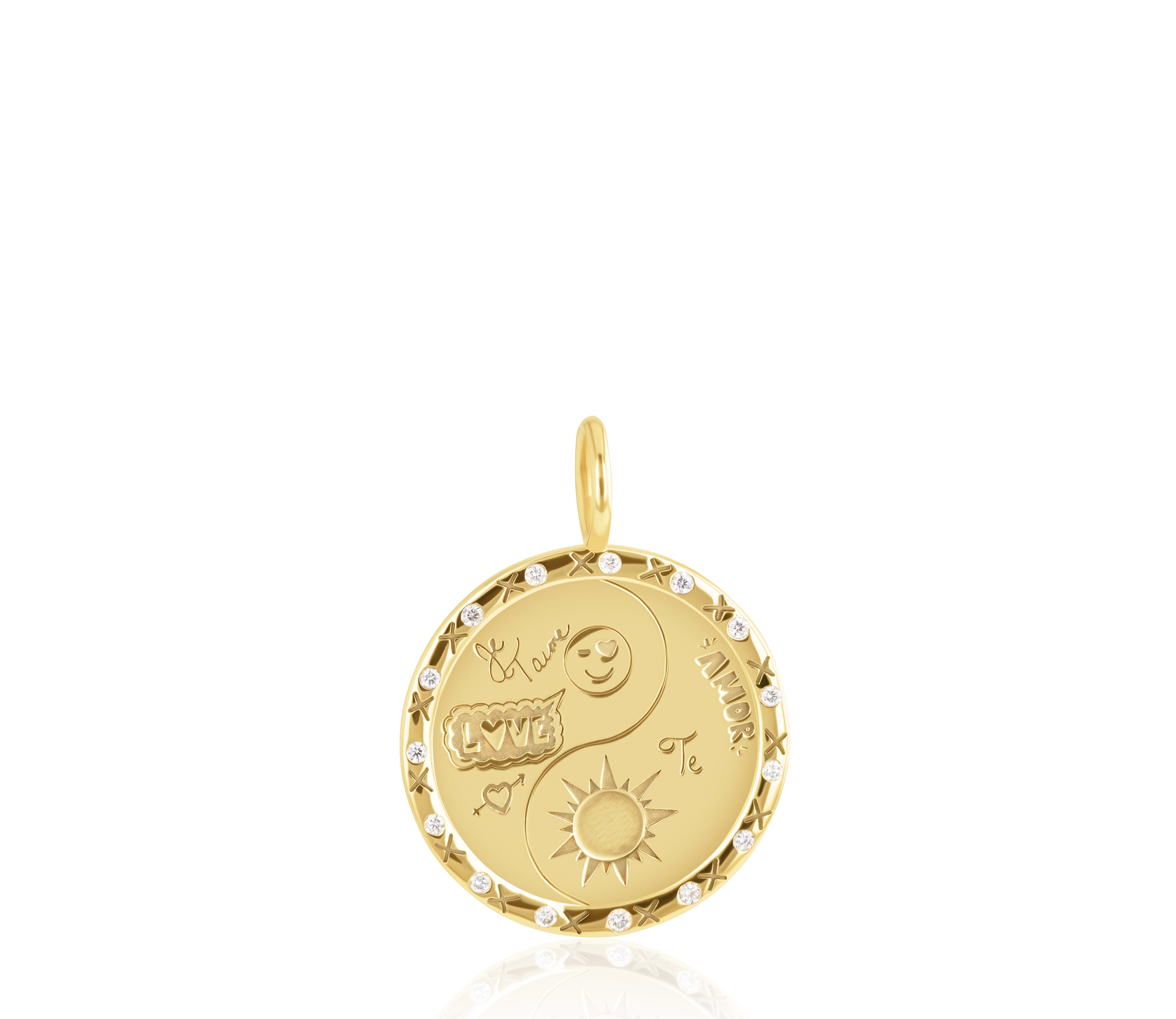 21 mm Yin Yang Love Languages Pendant