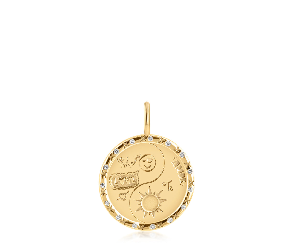 21 mm Yin Yang Love Languages Pendant