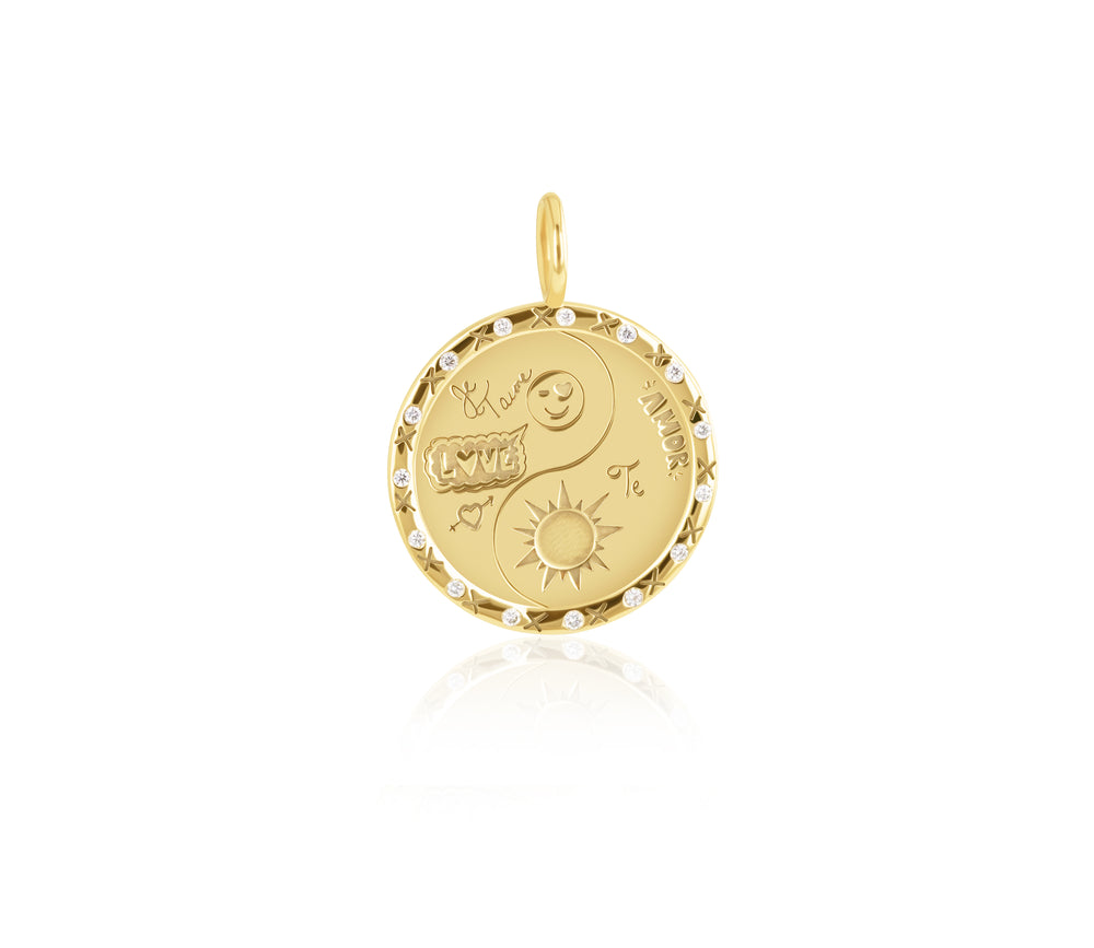 21 mm Yin Yang Love Languages Pendant