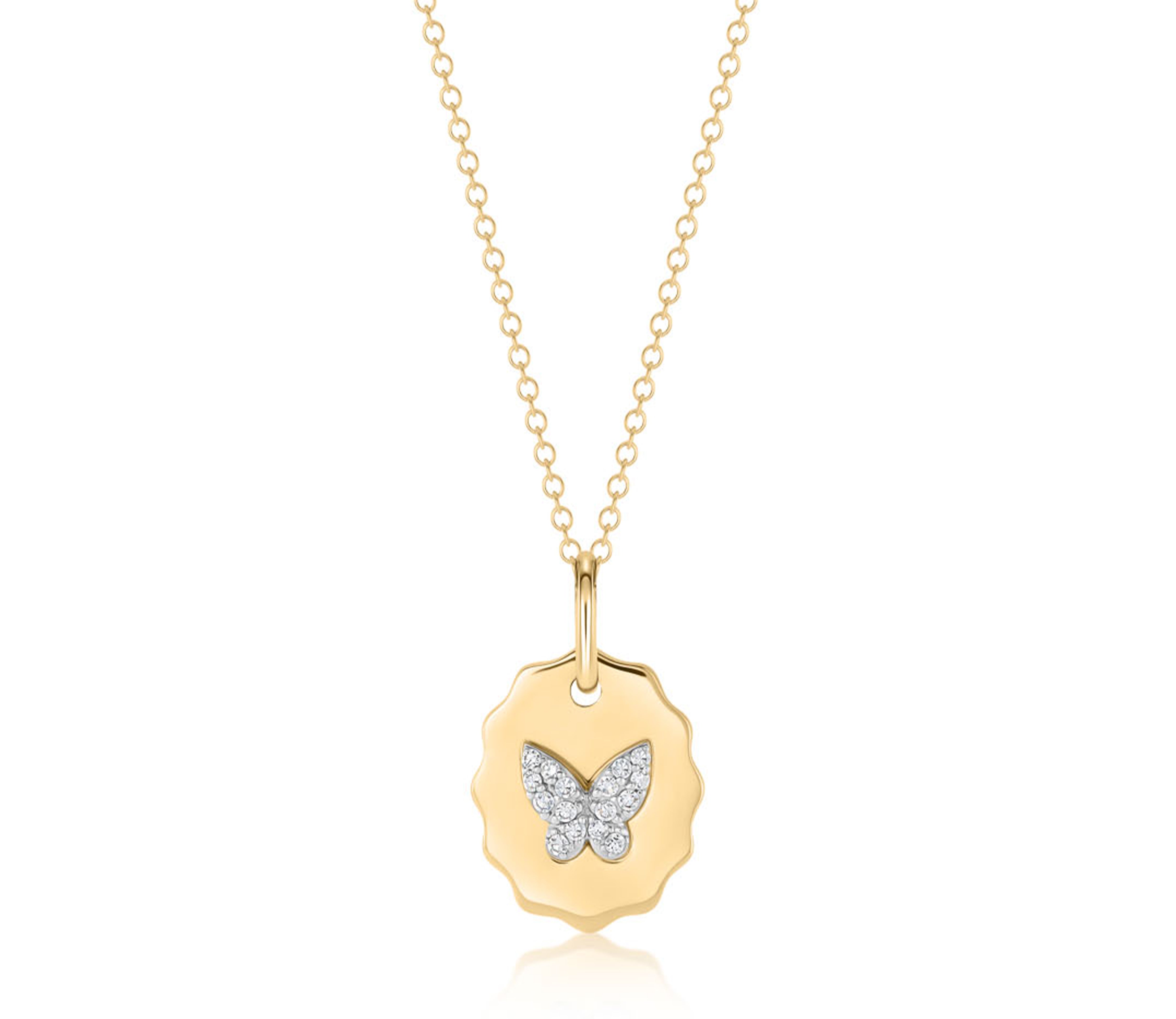 Butterfly Medallion Necklace