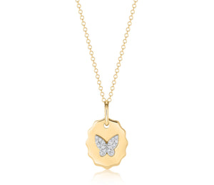 Butterfly Medallion Necklace