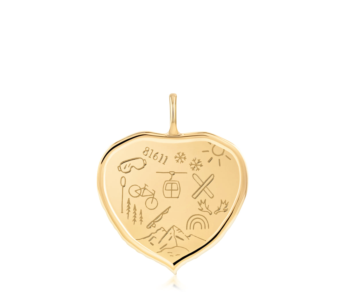 30 mm Aspen Leaf Love Languages Pendant