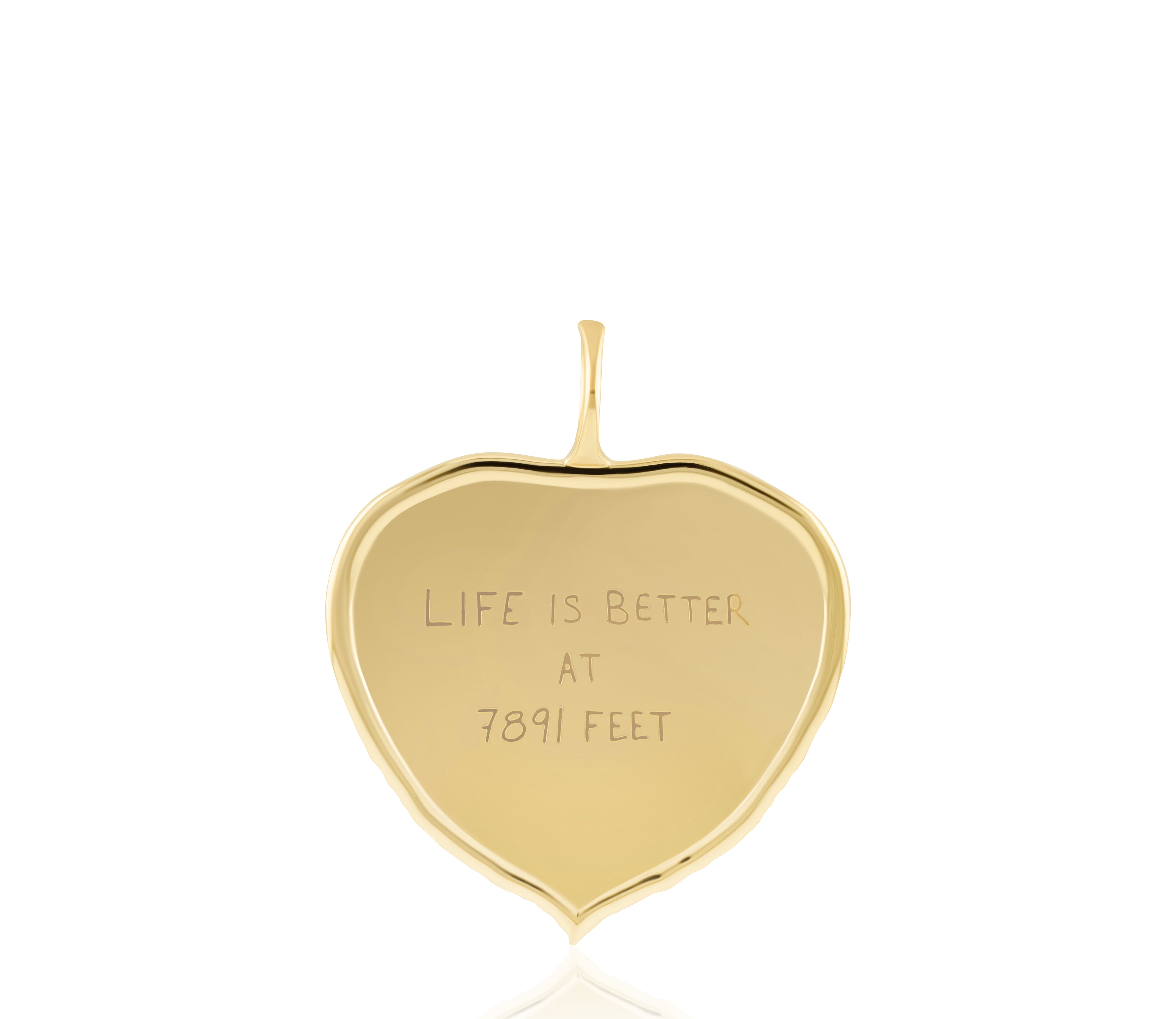 30 mm Aspen Leaf Love Languages Pendant