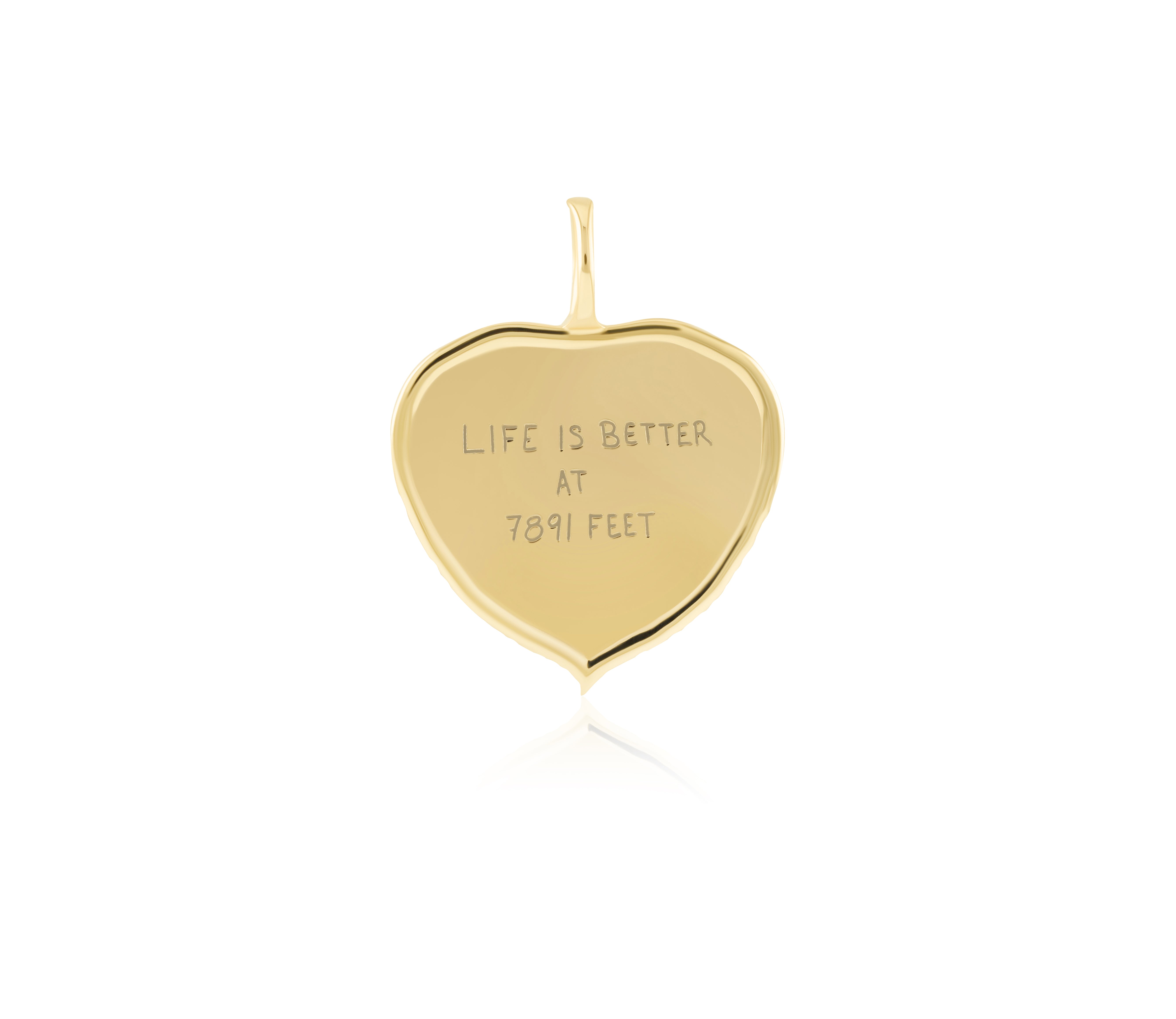 25 mm Aspen Leaf Love Languages Pendant