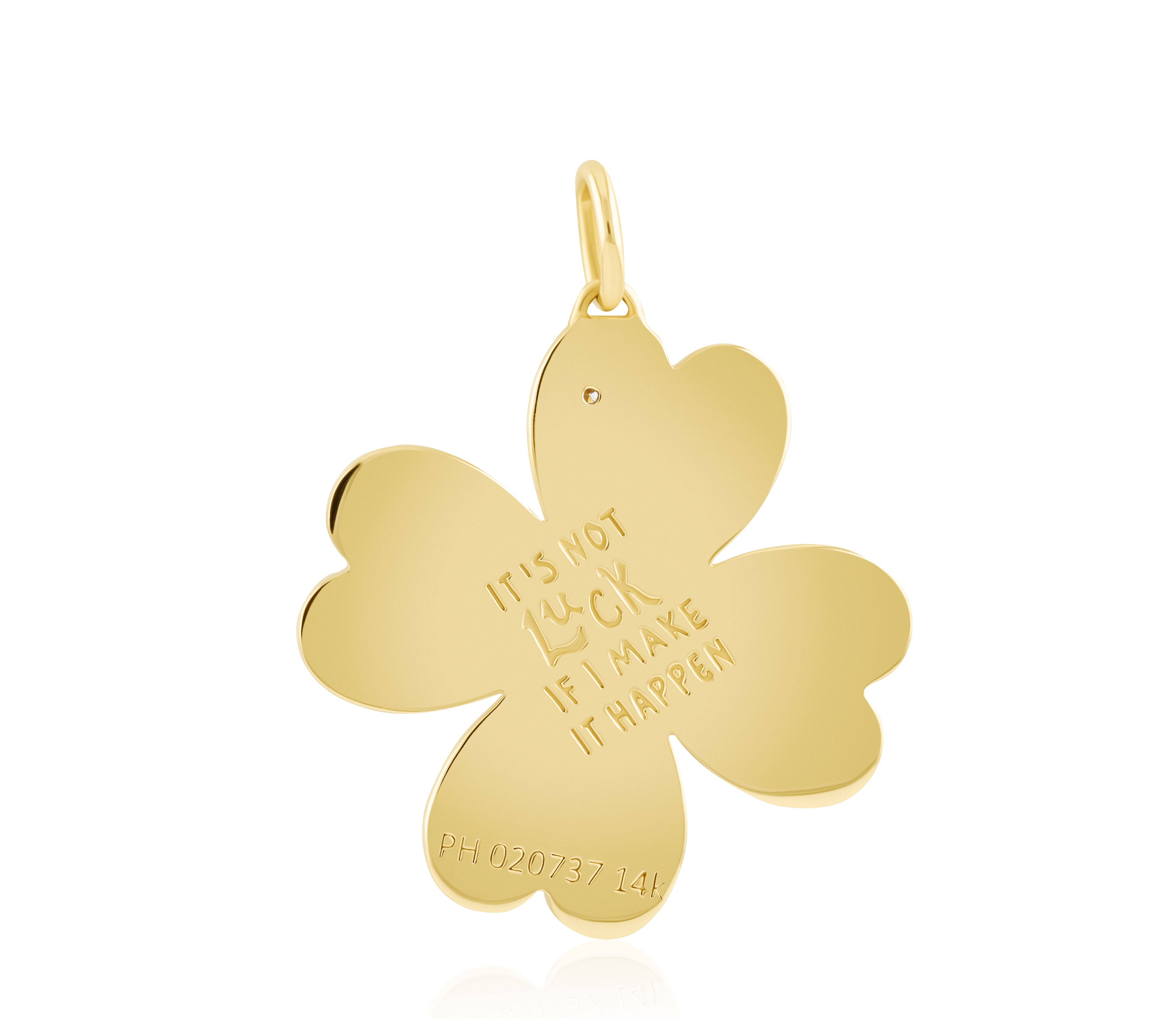 27 mm Kismet 4 Leaf Clover Love Languages Pendant