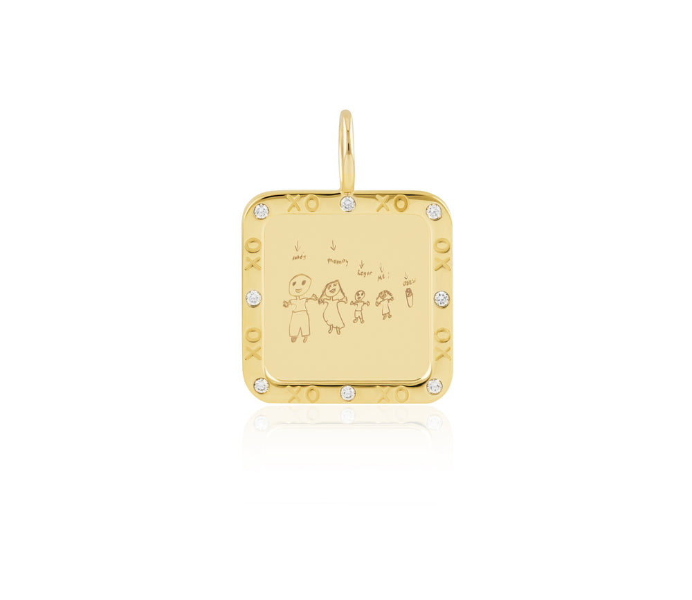 Blank Love Languages Square Pendant