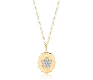 Forget-Me-Not Medallion Necklace