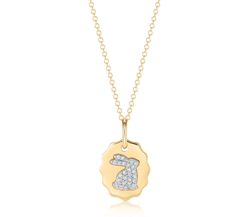 Bunny Medallion Necklace