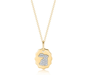 Bunny Medallion Necklace