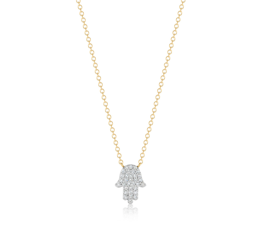 Micro Infinity Hamsa Necklace