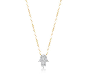 Micro Infinity Hamsa Necklace