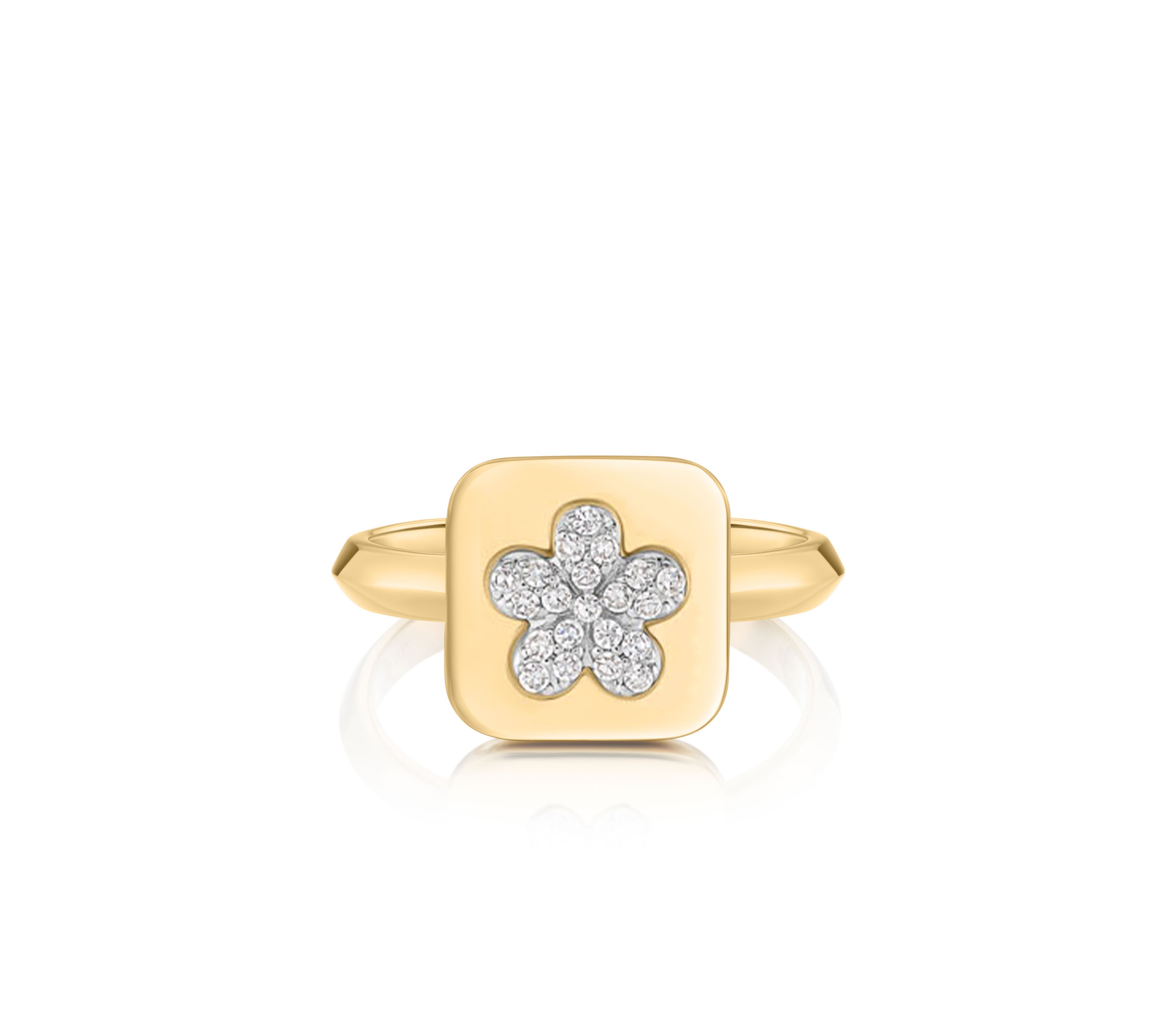 Forget-Me-Not Medallion Ring