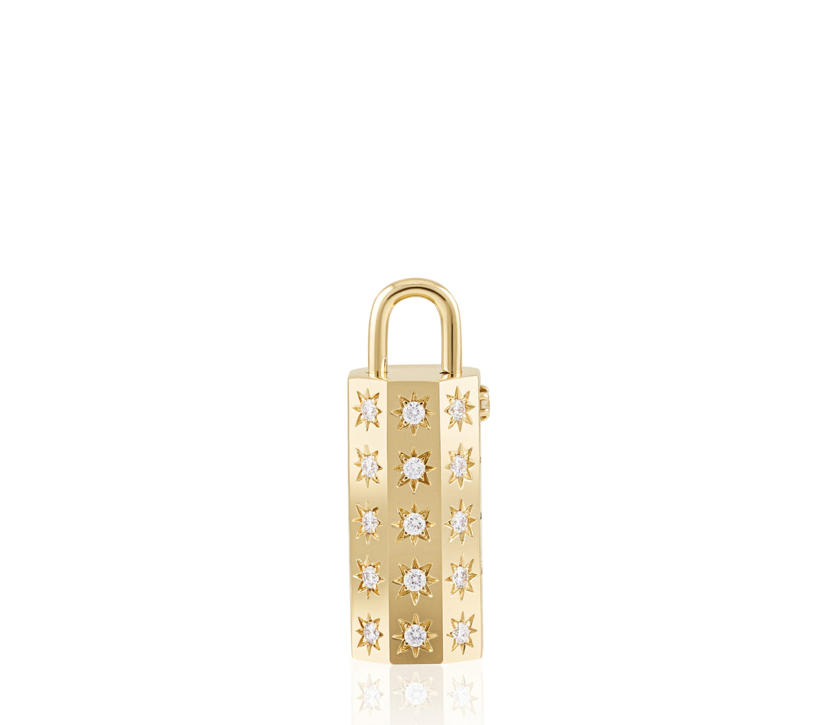 24mm Diamond Octagon Lock Pendant