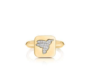 Hummingbird Medallion Ring
