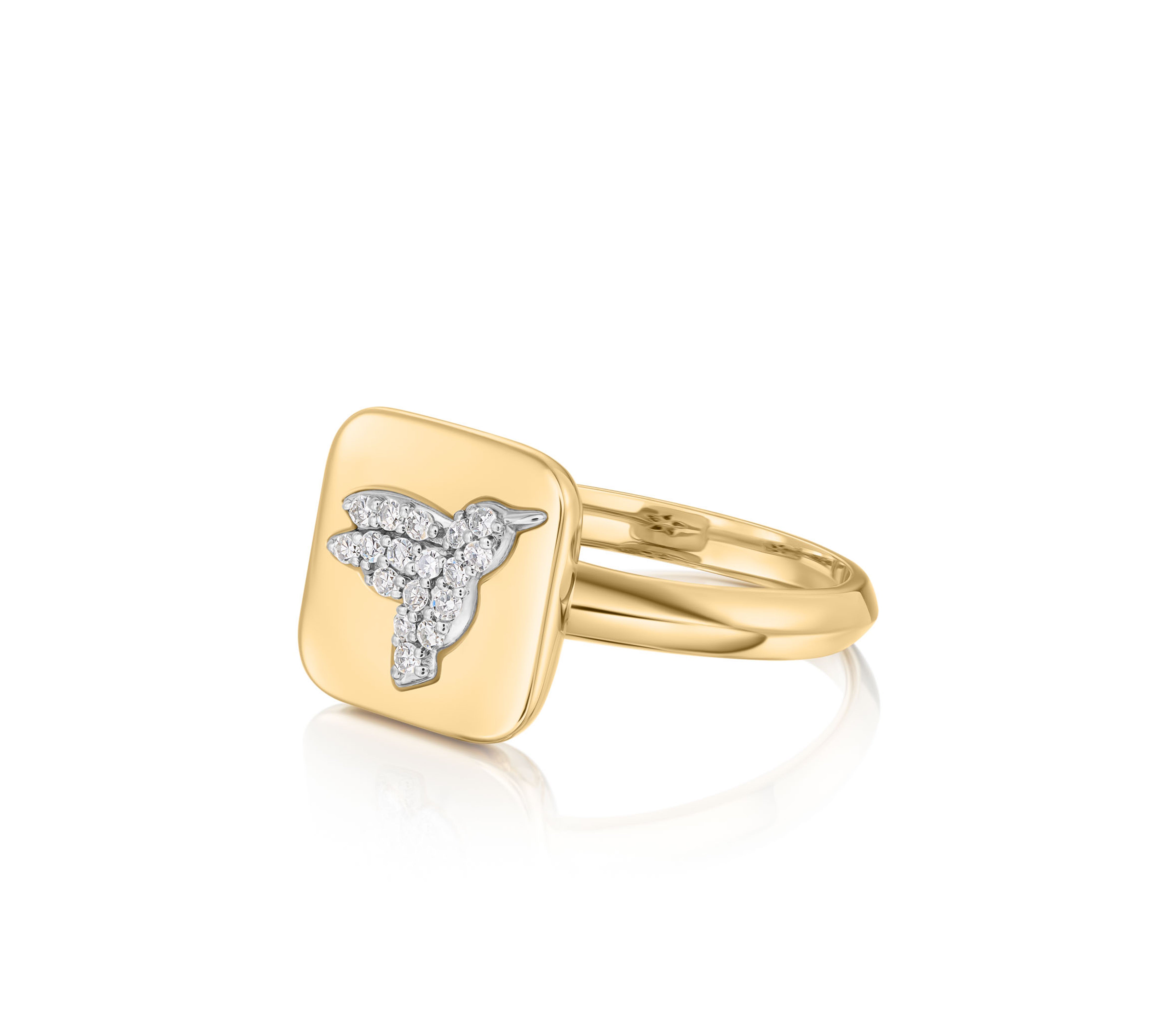 Hummingbird Medallion Ring