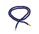 Yellow Gold Lapis Beads with End Caps