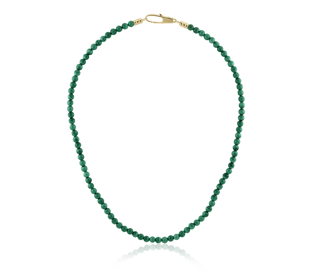 Malachite Beads with Clasp