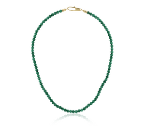 Malachite Beads with Clasp