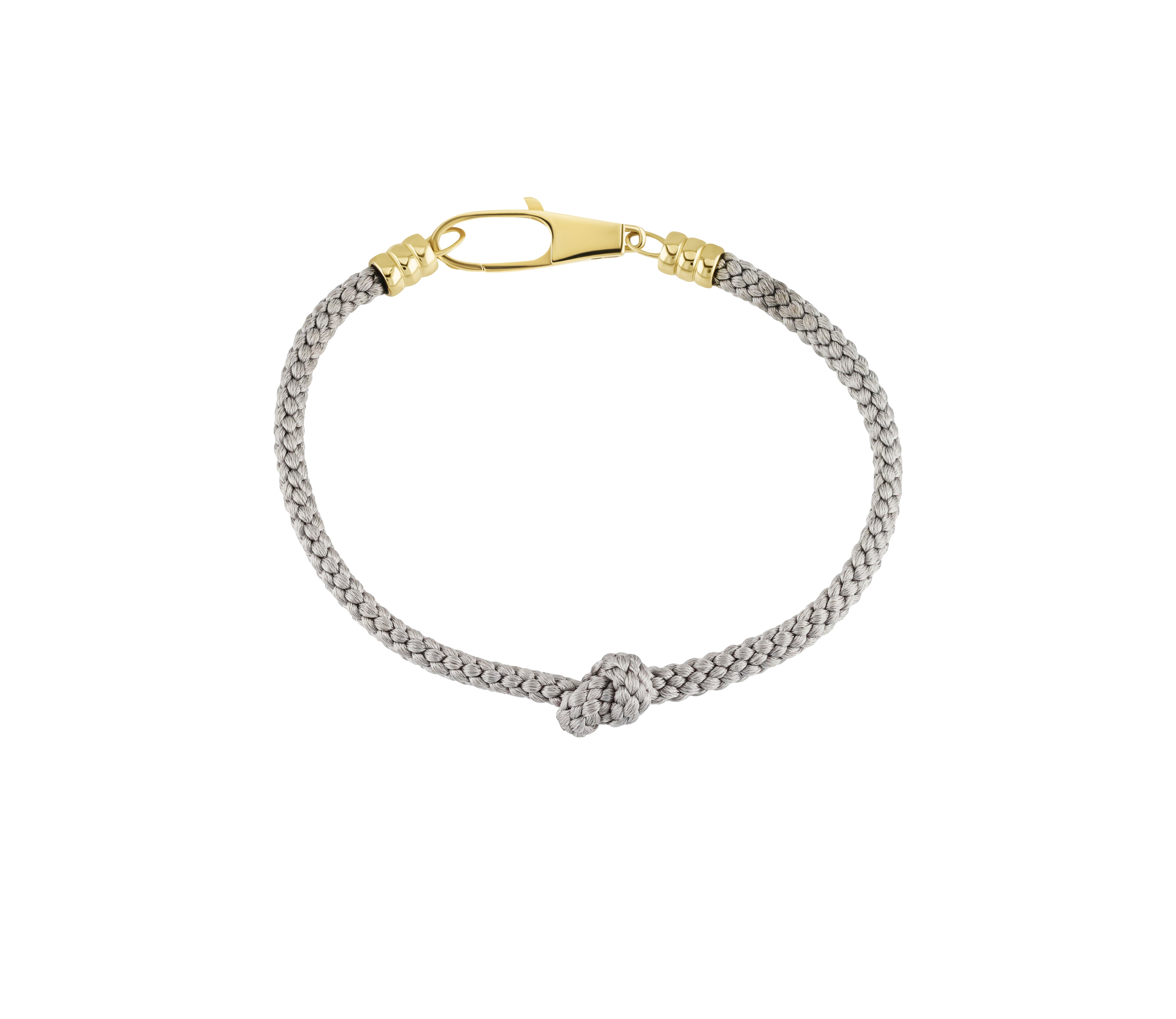 Grey Kumihimo Bracelet with Clasp