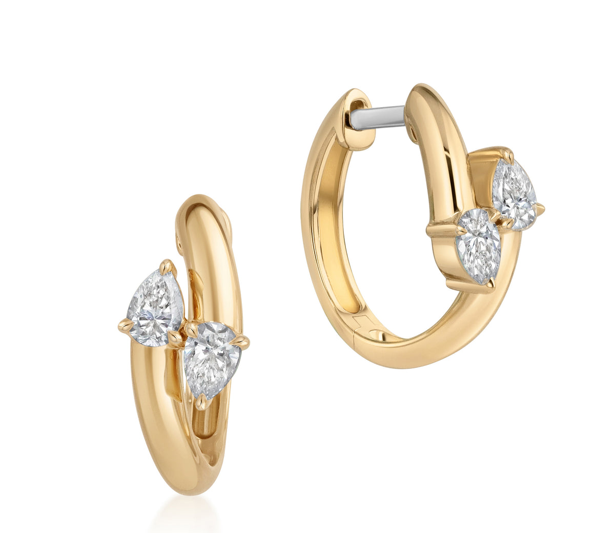Interlocking Diamond Mini Hoops