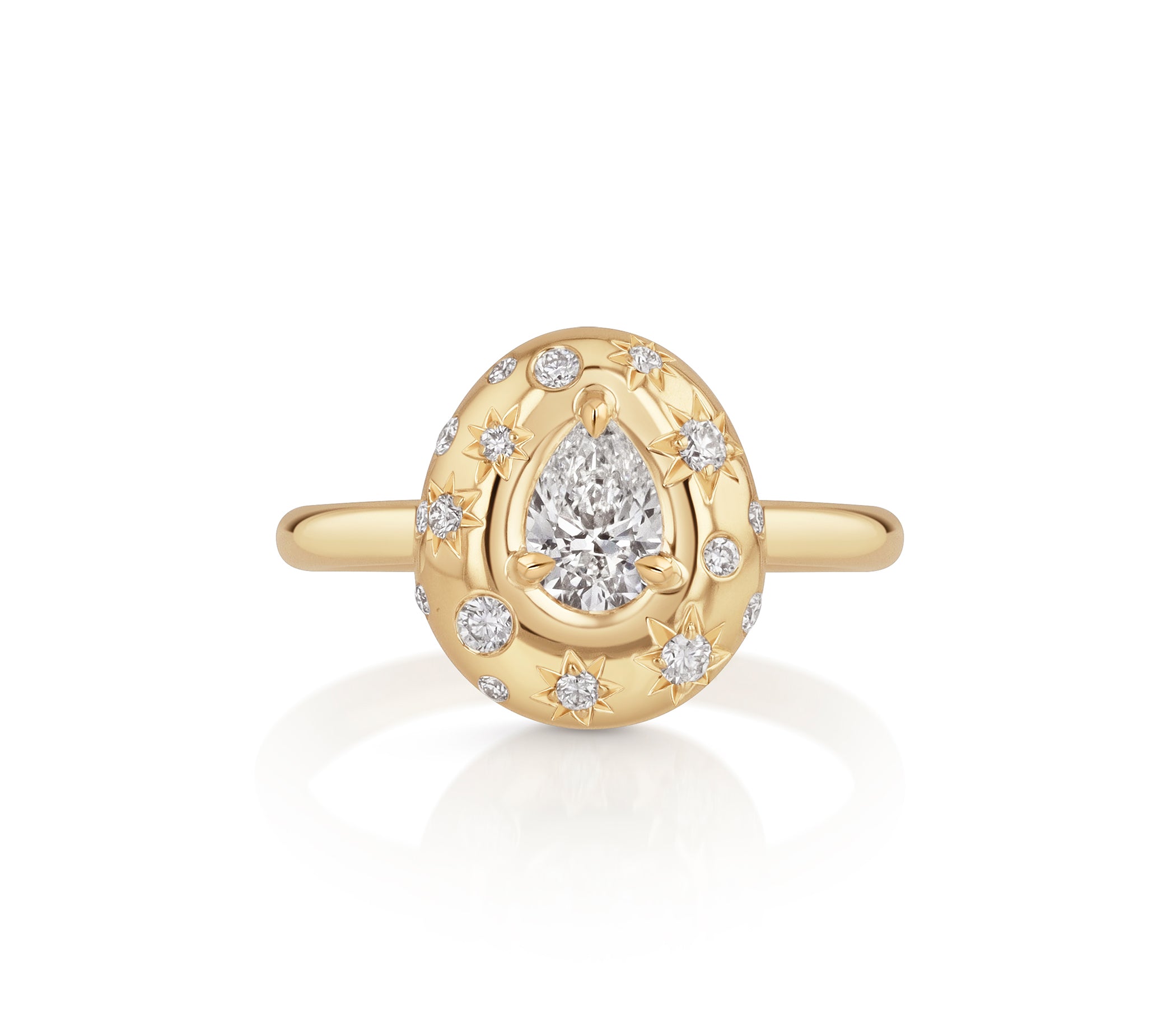 Pear Shape Diamond Small Celine Ring