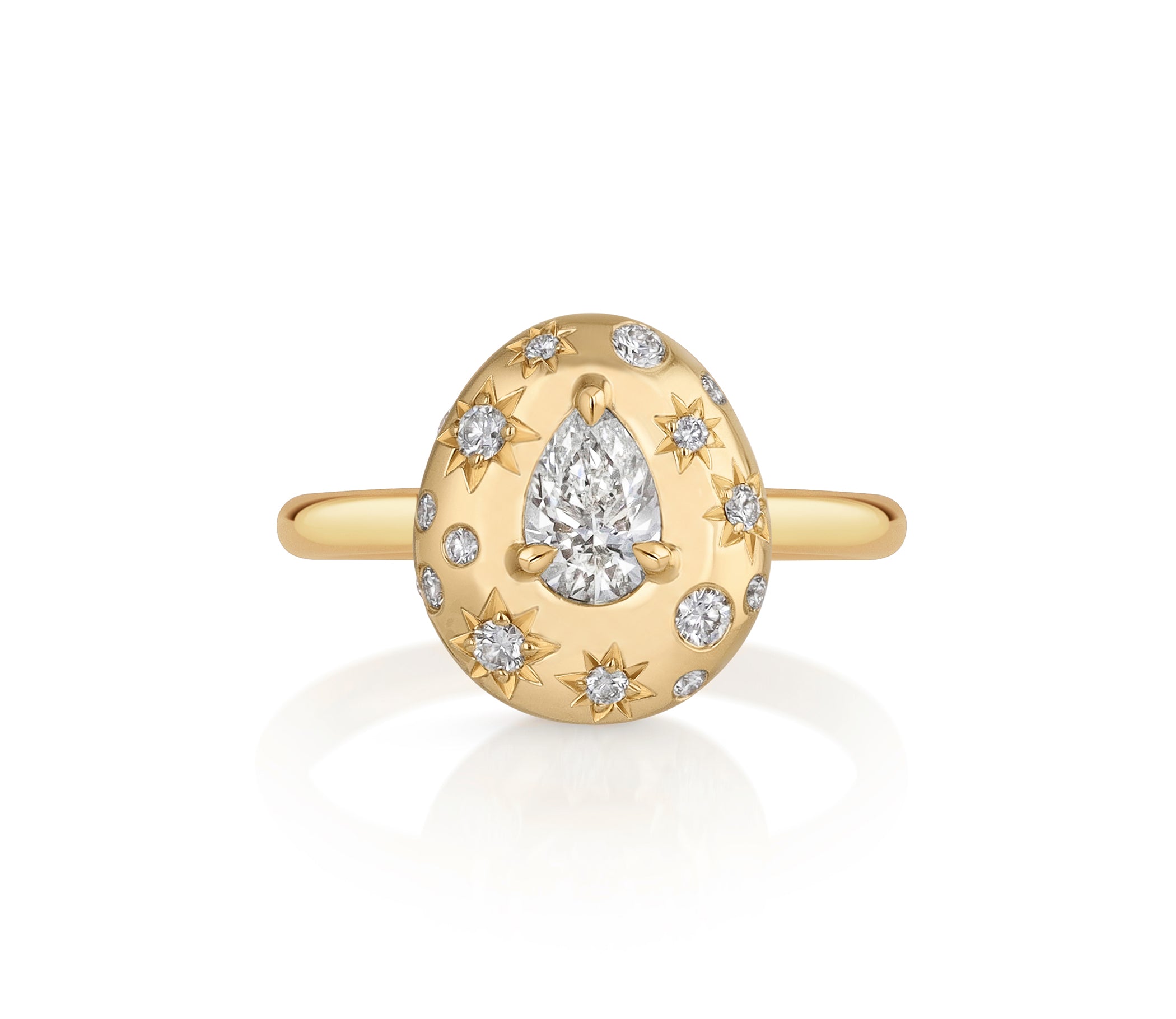 Pear Shape Diamond Small Celine Ring