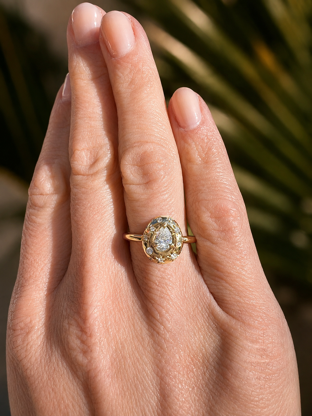 Pear Shape Diamond Small Celine Ring