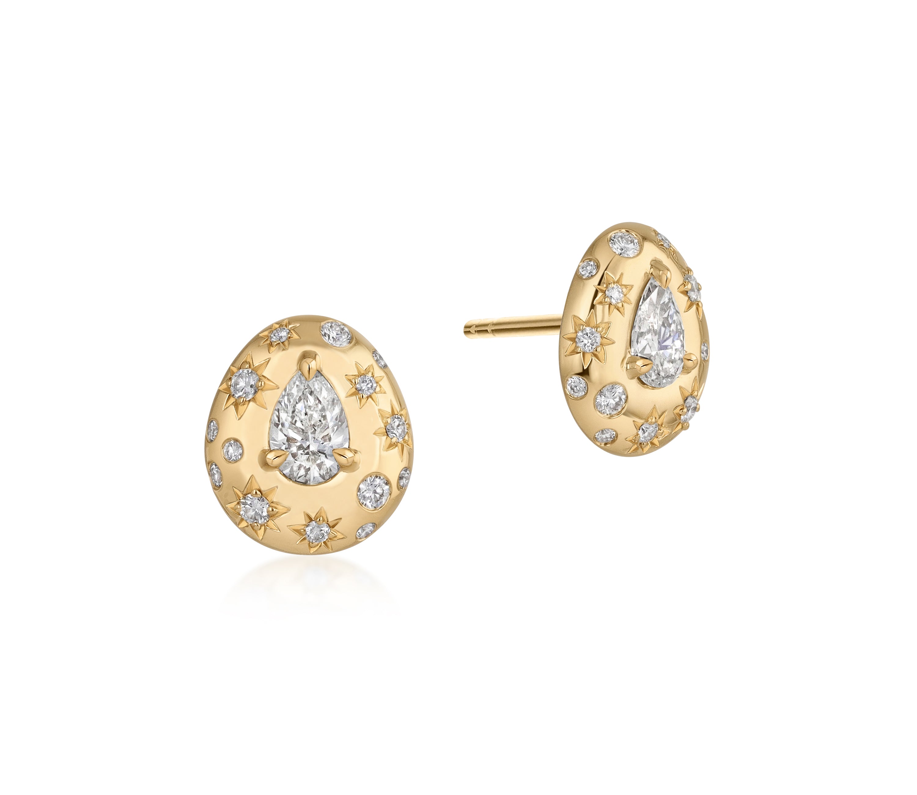 Pear Shape Diamond Astrid Studs