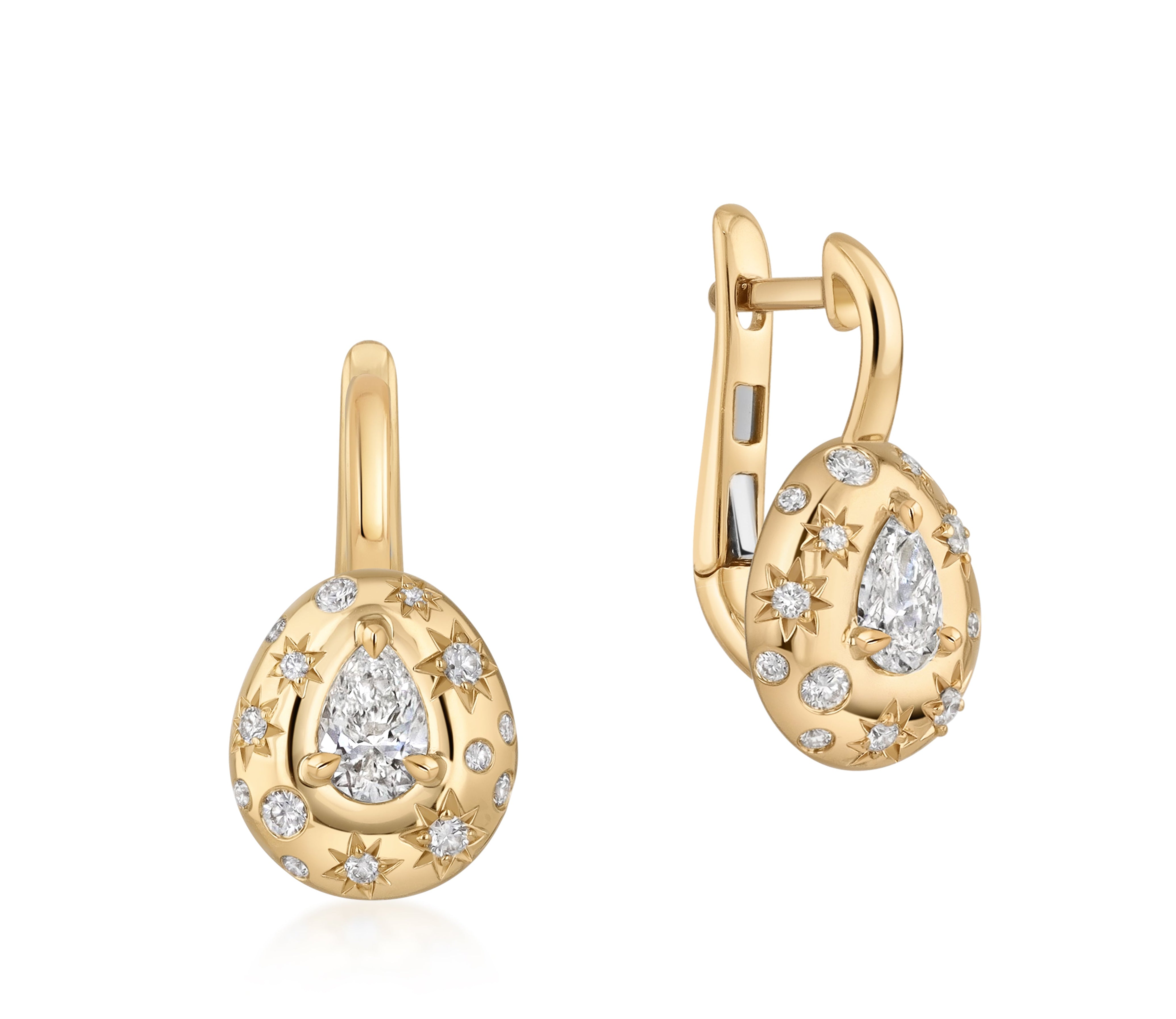 Pear Shape Diamond Astrid Leverbacks