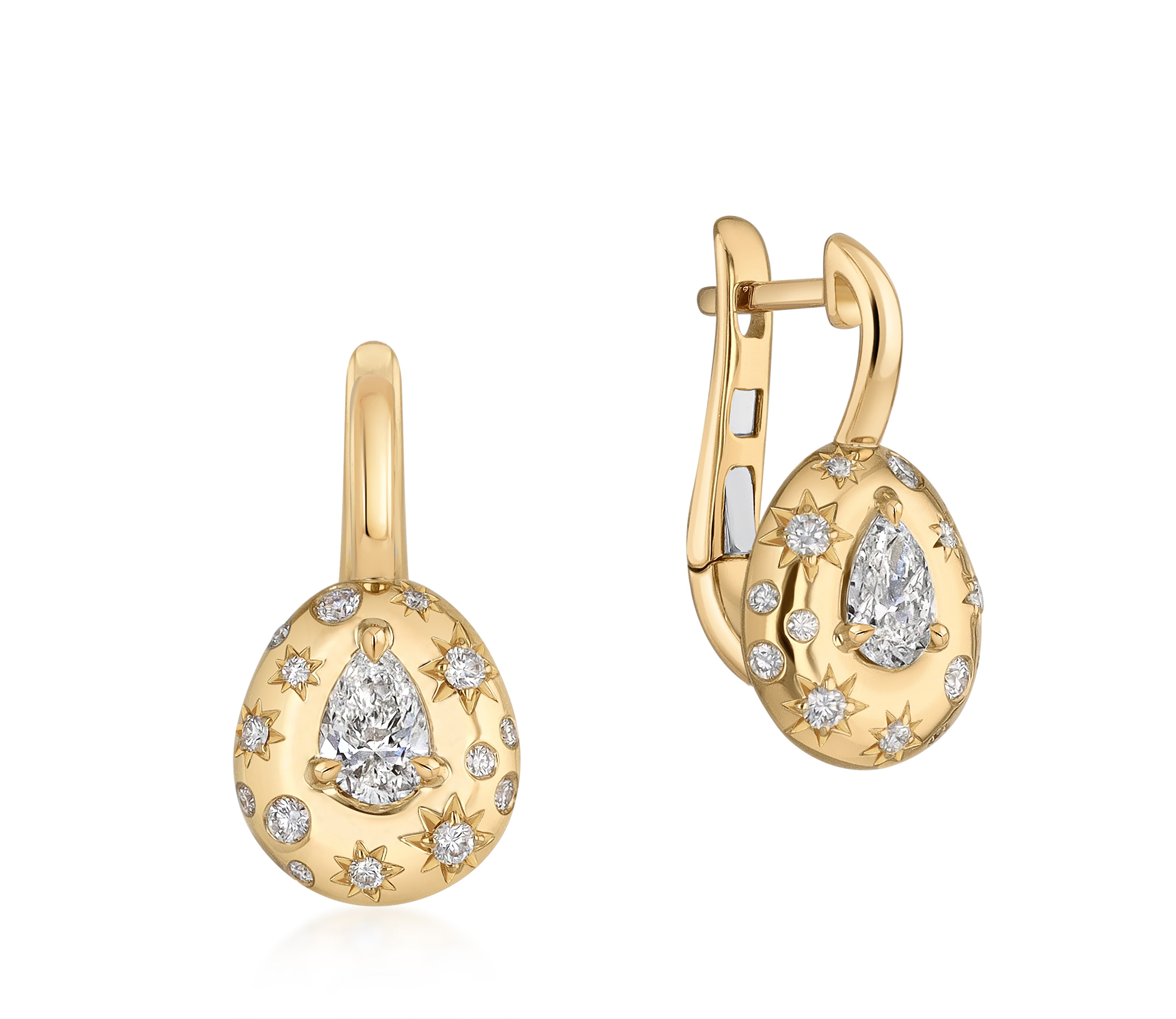 Pear Shape Diamond Astrid Leverbacks