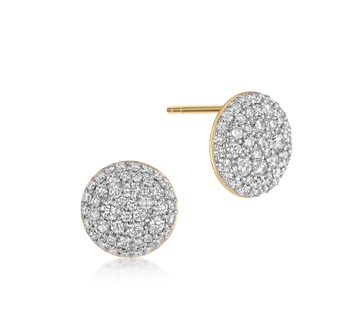 Prima 11mm Studs in white rhodium #Finish_White Rhodium