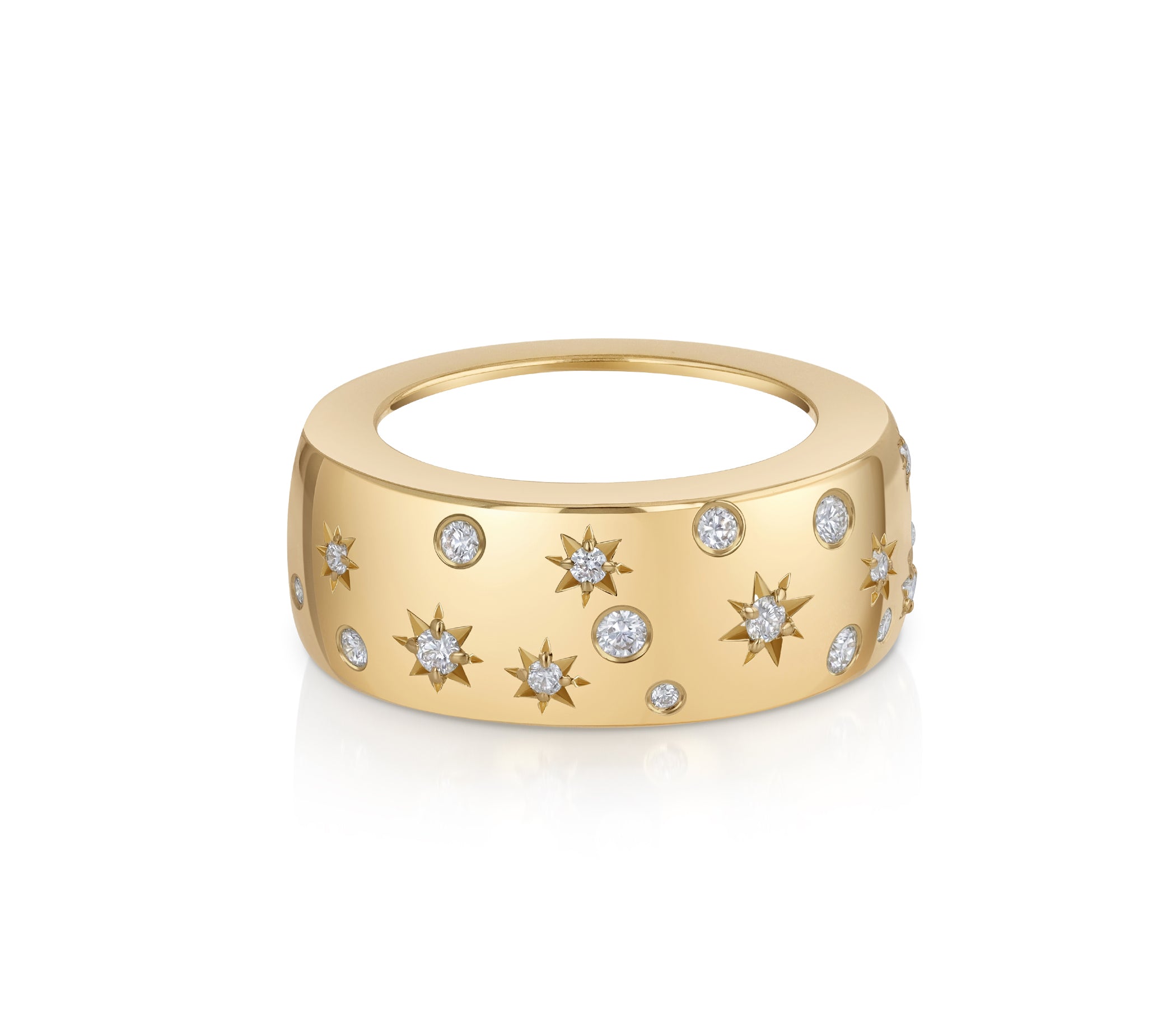 Star Set Sleeve Ring