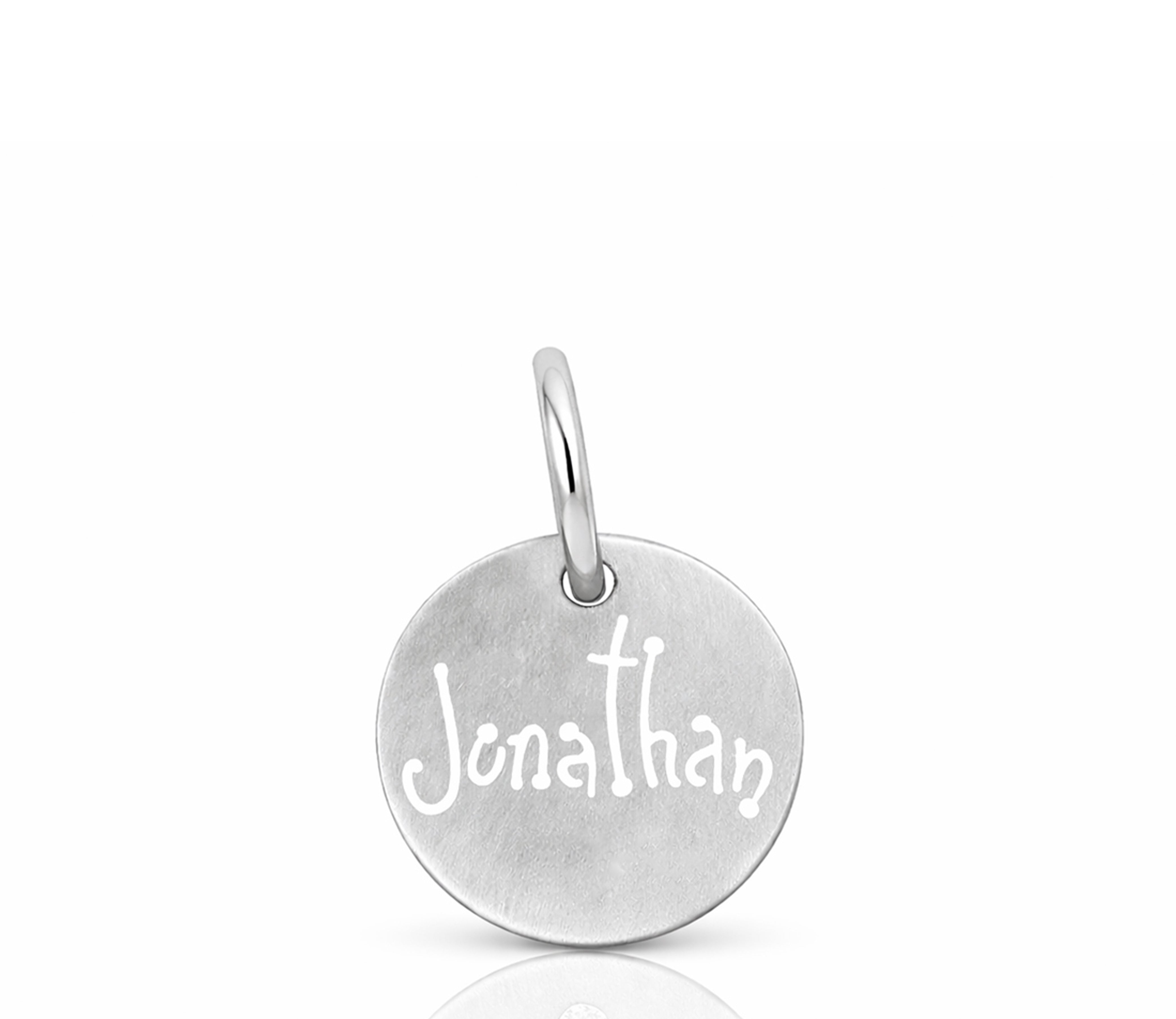White Gold Carved Tag