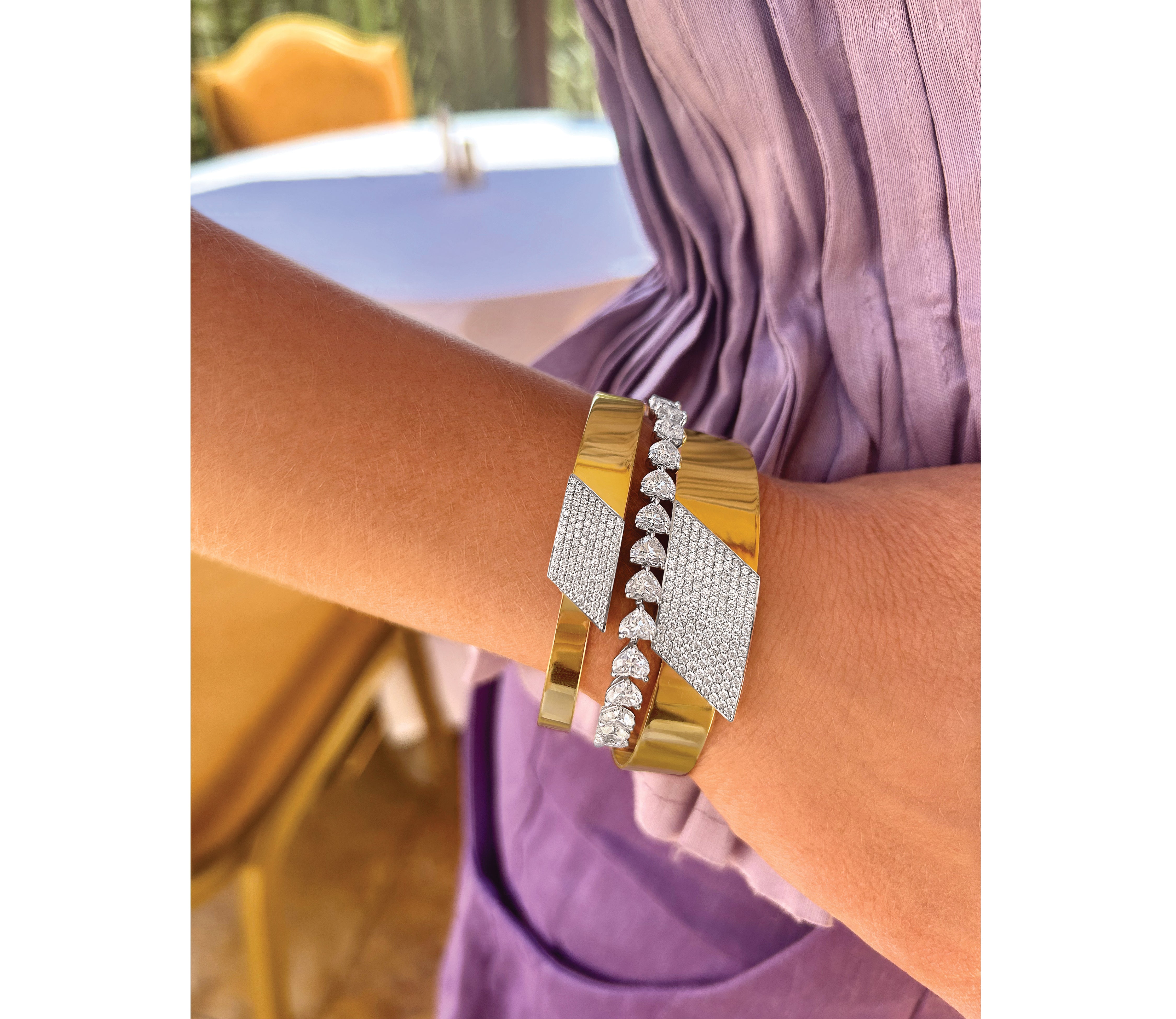 Graduated Angle Large Love Always Bracelet