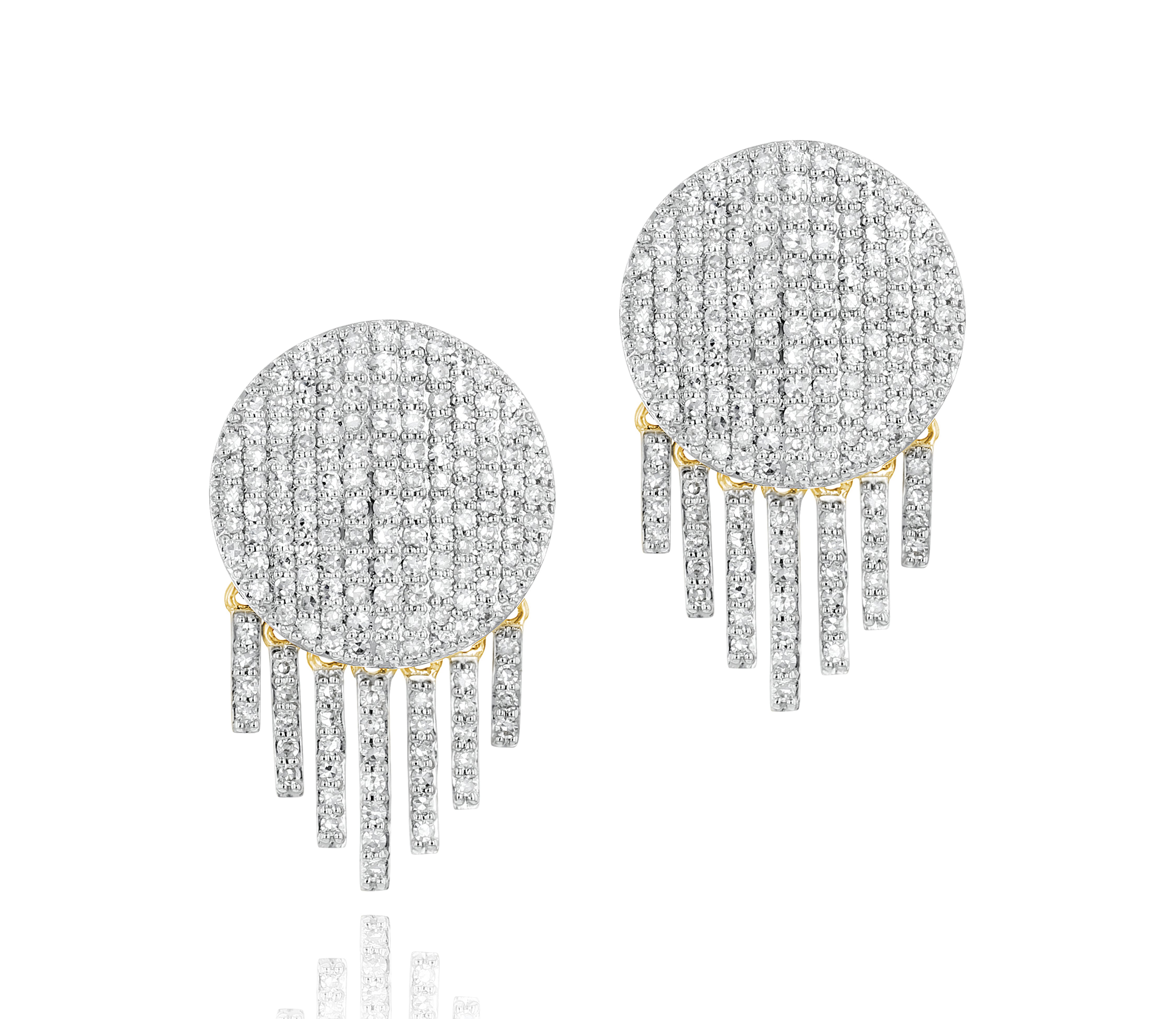 Infinity Fringe Stud Earrings