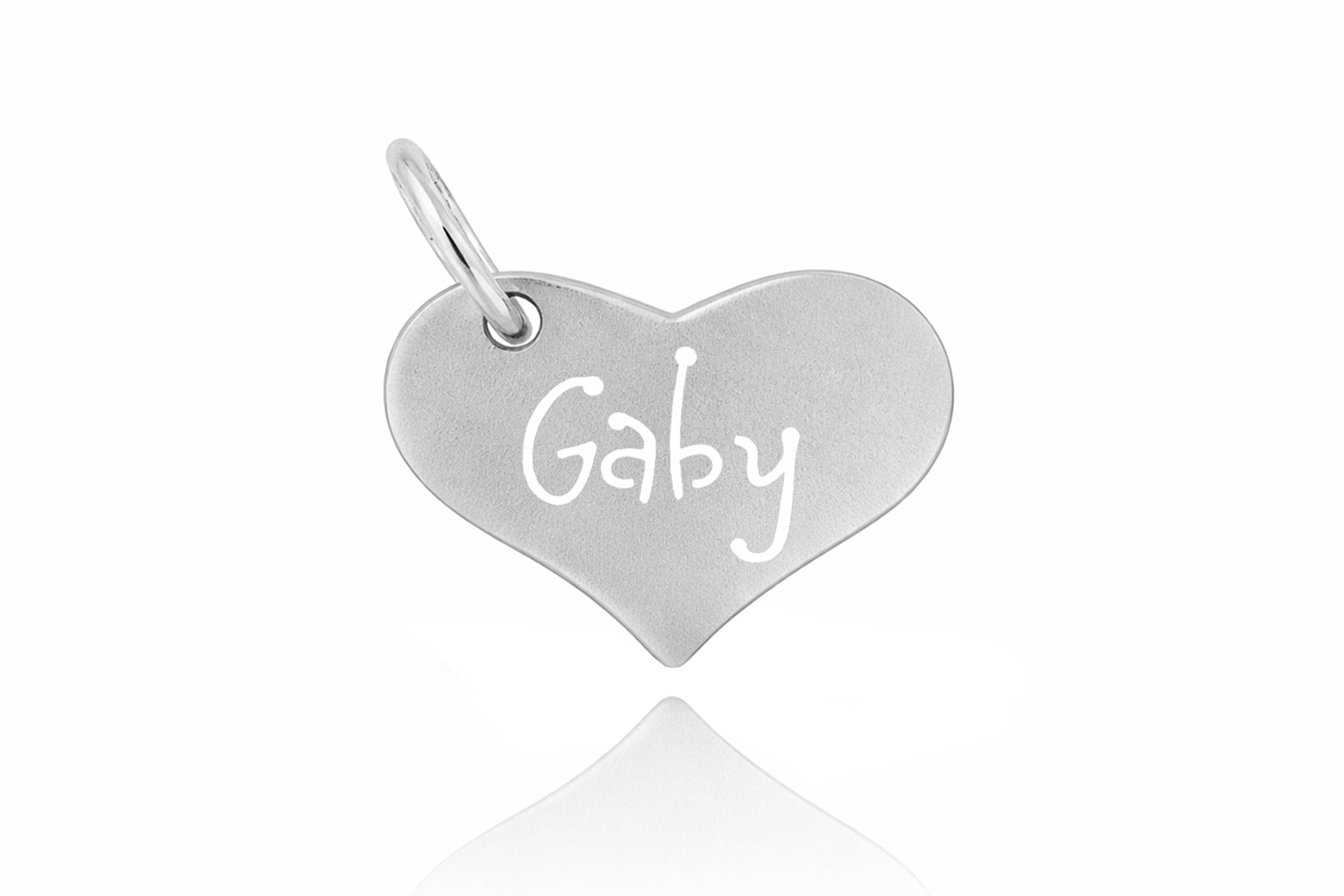 14k white gold heart name pendant engraved personalized jewelry